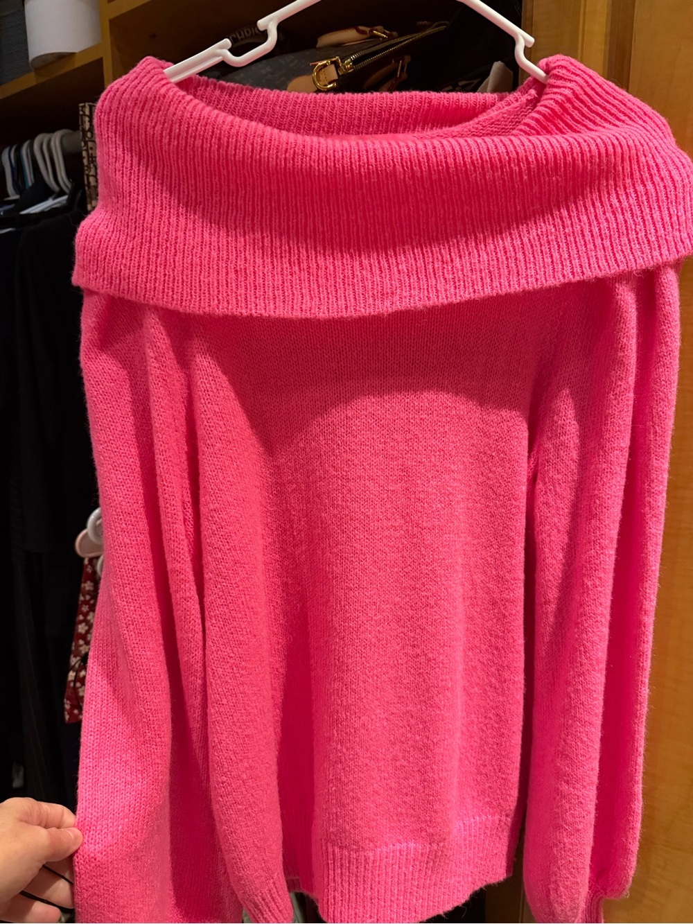 Lilly Pulitzer Hot Pink Off-Shoulder Sweater